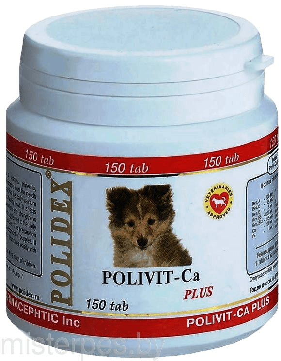 Polidex Polivit-Ca plus Витамины для щенков 150т