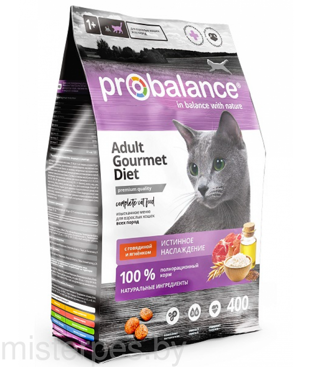 Probalance Cat Gourmet diet Adult Beef & Rabbit Говядина, кролик