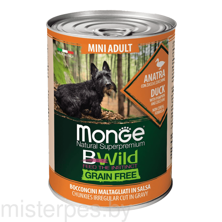 Monge Natural Super Premium BWild Mini Adult утка с тыквой