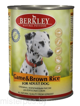 Berkley Оленина с коричневым рисом для взрослых собак