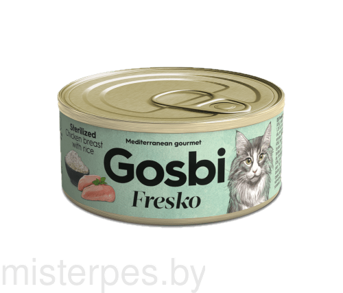 GOSBI FRESKO CAT STERILIZED CHICKEN BREAST WITH RICE