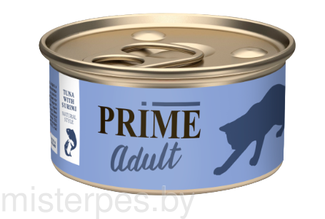 Prime Adult Консервы для кошек (Тунец с сурими в собственном соку)