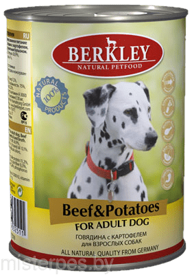 Berkley Говядина с картофелем для взрослых собак