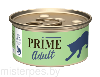 Prime Adult Консервы для кошек (Тунец с кальмаром в собственном соку)
