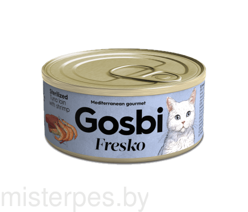 GOSBI FRESKO CAT STERILIZED TUNA FILLET WITH SHRIMPS