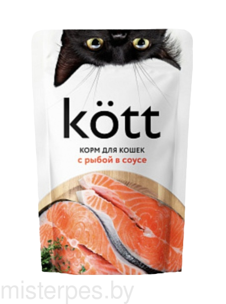 Kott влажный корм для кошек с рыбой в соусе