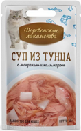 Деревенские лакомства Суп для кошек из тунца с кальмаром и макрелью 35г