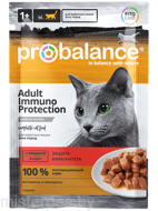 ProBalance ADULT Immuno Protection корм консервированный для кошек с говядиной в соусе. Защита и поддержание иммунитета