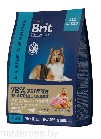 Корм Brit Premium Dog Sensitive (Ягненок, индейка)