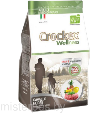 Crockex Wellness Adult Dog Medium/Maxi, конина и рис