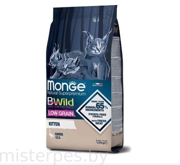 Monge Cat Bwild Low Grain Kitten (Гусь)