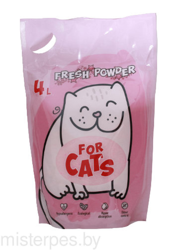 FOR CATS Наполнитель силикагелевый Fresh Powder (звездная пыль) 4л