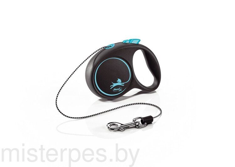 Поводок - рулетка FLEXI "BLACK DESIGN" XS трос 3 м 8 кг