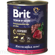 Brit Premium Dog (Сердце и печень) 850 г
