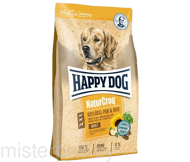 HAPPY DOG NATURCROQ GEFLUGEL PUR & REIS (для чувствительных собак всех пород с птицей и рисом. )