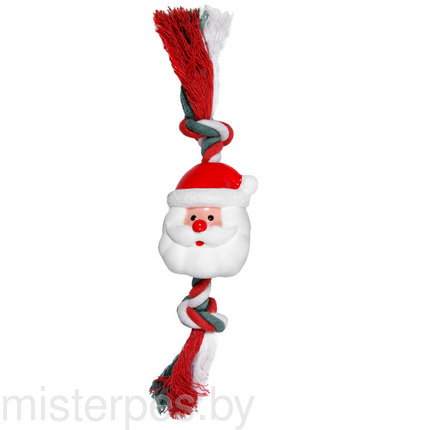 Игрушка NEW YEAR для собак "Дед Мороз с веревкой"