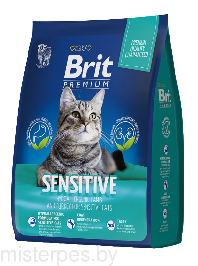 Brit Premium Cat Sensitive  с индейкой и ягненком 8 кг
