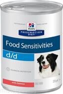 HILL'S Prescription Diet™ d/d™ Canine Salmon Диета для собак с пищевой аллергией Лосось с рисом 12шт по 370г