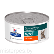 Hill's w/d Digestive/Weight Management для кошек с курицей