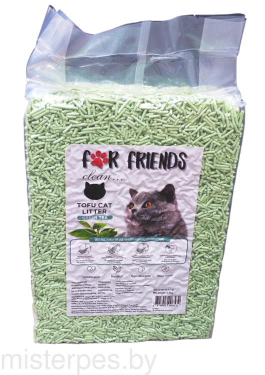 For Friends Tofu Green tea Соевый наполнитель с ароматом чая