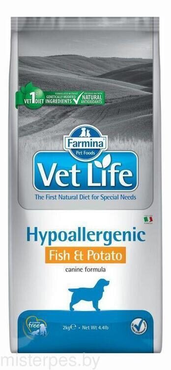 FARMINA Vet Life Dog Hypoallergenic Fish & Potato 12кг