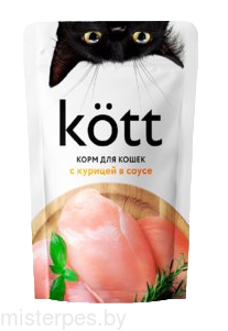 Kott влажный корм для кошек с курицей в соусе