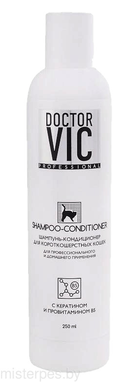 Шампунь-кондиционер Doctor VIC "2 в 1" для короткошерстных кошек
