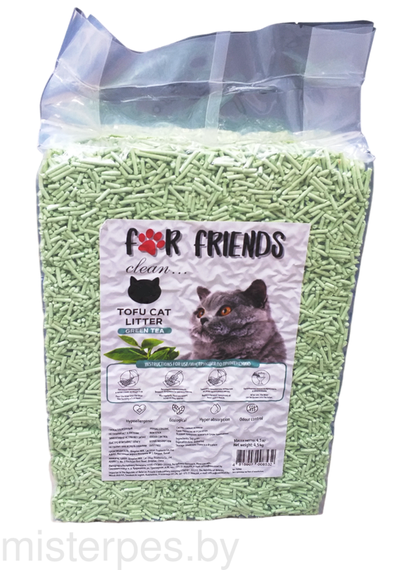 For Friends Tofu Green tea Соевый наполнитель с ароматом чая