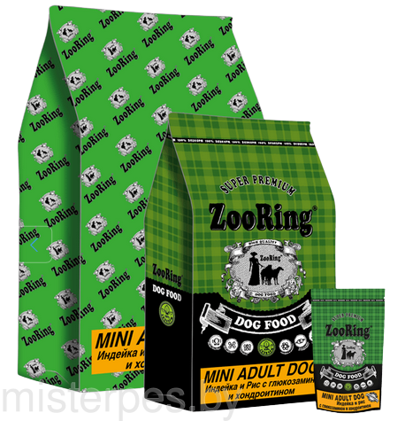 ZooRing Adult Mini Dog Sensitive (Индейка, рис)