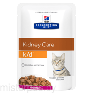 Hill's k/d Kidney Care для кошек с говядиной