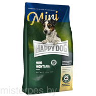 HAPPY DOG MINI MONTANA ( для собак мелких пород с чувствительным пищеварением.Конина)