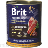 Brit Premium Dog (Говядина и печень) 850 г