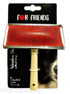 For Friends Пуходерка металлическая с деревянной ручкой