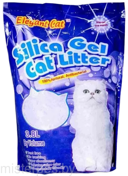 Elegant Cat силикагелевый наполнитель (Без запаха)