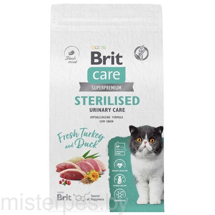 Brit Care Cat Sterilised Urinary Care (индейка и утка)