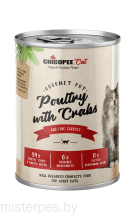 Chicopee Adult Cat (Домашняя птица с крабами)