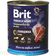 Brit Premium Dog (Говядина и рис) 850 г