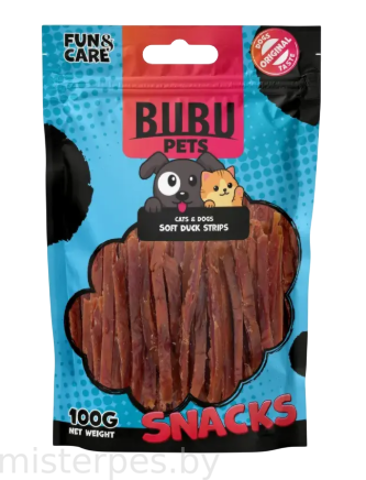 Bubu Pets Мини полоски из утки 100г