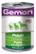 Gemon Консервы Dog Adult Pate Lamb 400 г