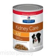 HILL'S Prescription Diet™ k/d™ Canine with Chicken Диета для собак пр  заболевании почек 12шт по 370г