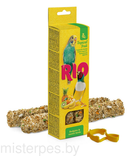 RIO Палочки для волнистых попугаев и экзотических птиц с тропическими фруктами