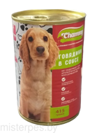 Chammy влажный корм для собак Говядиной в соусе 415г