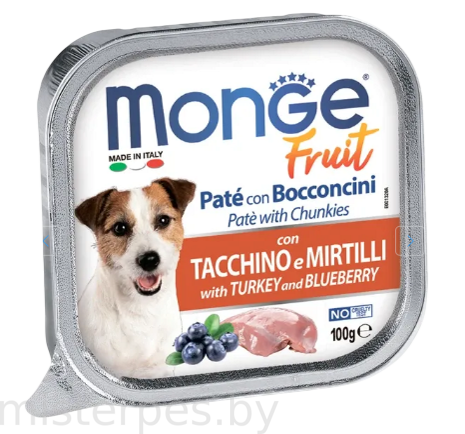 Monge Fruit Dog Паштет (Индейка и черника)